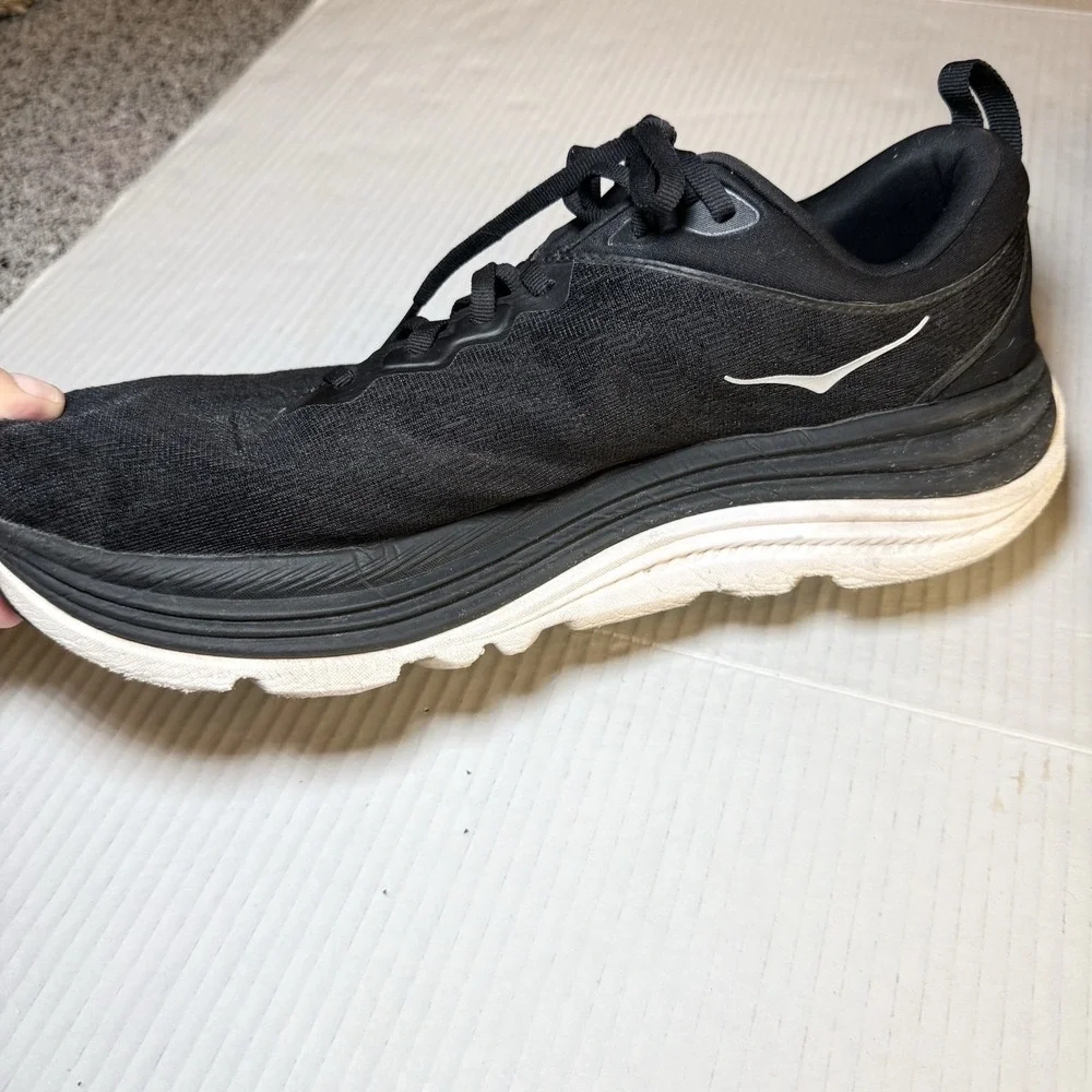 HOKA ONE ONE GAVIOTA 5 Black Running Shoes Sneakers Men's Sz 12.5 EE